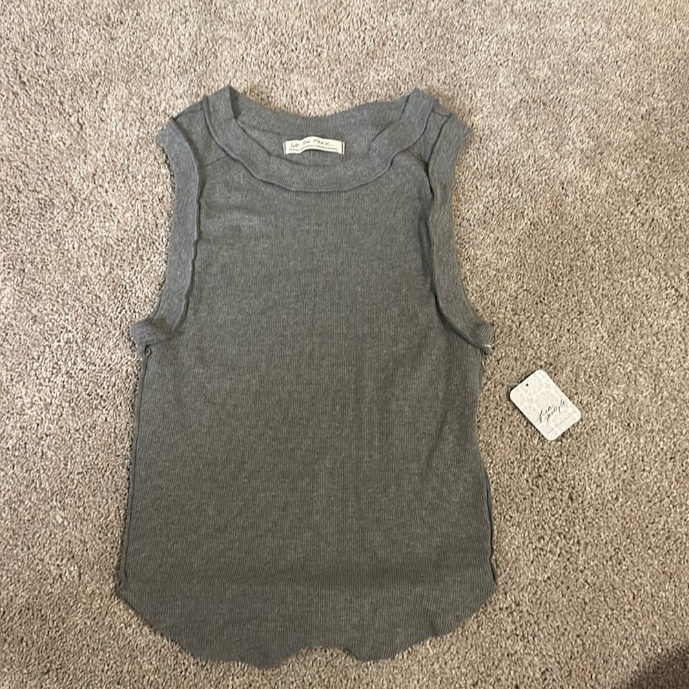 Free people brand new grey tank size M